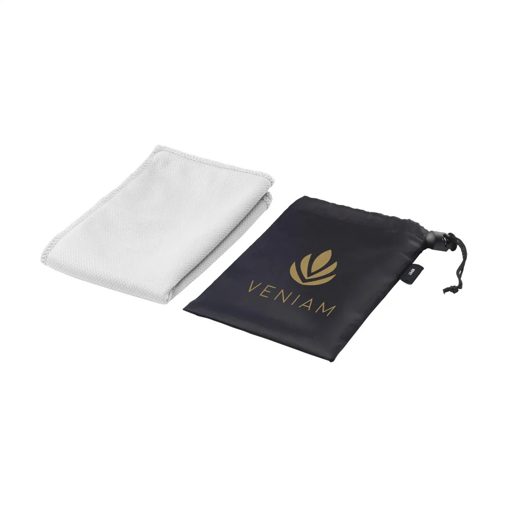 CoolDown GRS RPET koelhanddoek wit ± pms white - Hidalgo-werbeartikel CoolDown GRS RPET koelhanddoek, wit (± pms white)