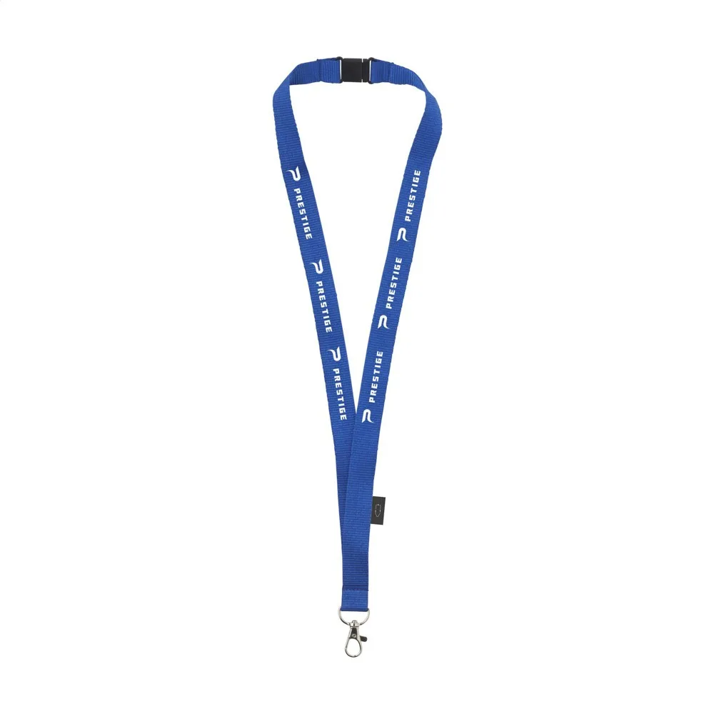 Lanyard Safety GRS RPET 2 cm keycord blauw ± pms 293c - Hidalgo-werbeartikel Lanyard Safety GRS RPET 2 cm keycord, blauw (± pms 293c)