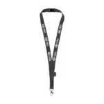 Lanyard Safety GRS RPET 2 cm keycord zwart - Hidalgo-werbeartikel Lanyard Safety GRS RPET 2 cm keycord, zwart