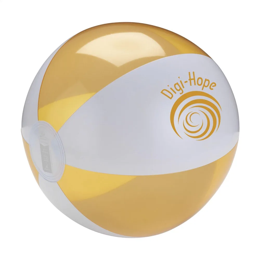BeachBall Ø 24 cm strandbal witoranje ± pms 7549c - Hidalgo-werbeartikel BeachBall Ø 24 cm strandbal, wit/oranje (± pms 7549c)