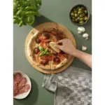 Pizzabrett Tramonti bedrucken FSC Bambus Saftrille 35cm — Produktfoto 2