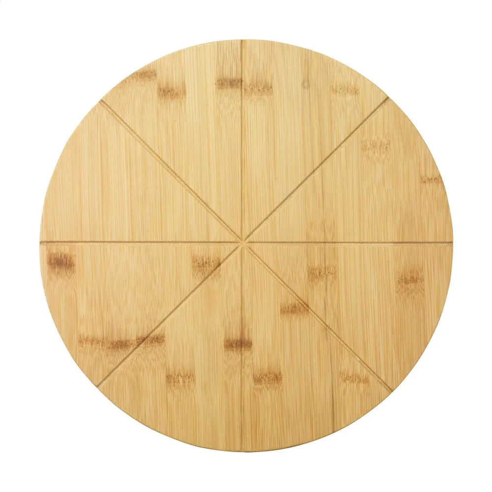 Pizzabrett Tramonti bedrucken FSC Bambus Saftrille 35cm — Produktfoto 4