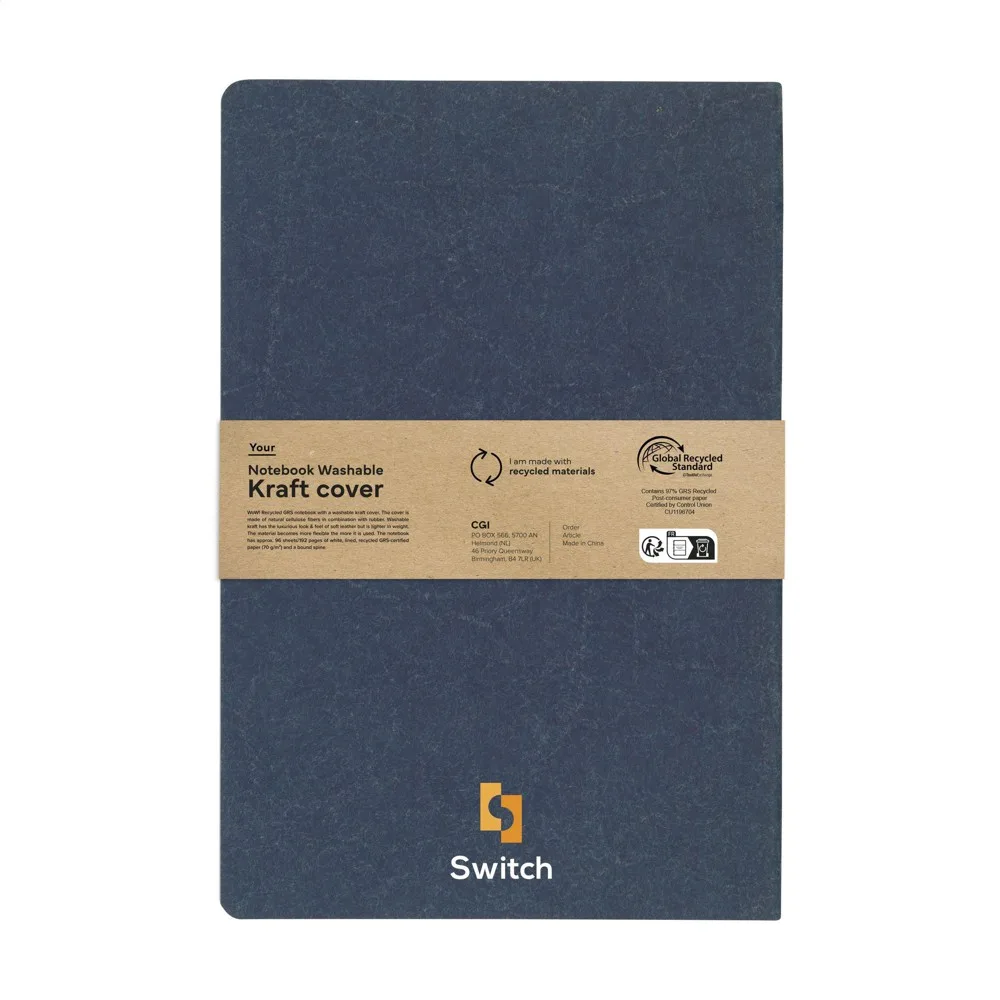 Printed Notebook Lined GRS Recycled Washable Kraft A5 — product photo 5