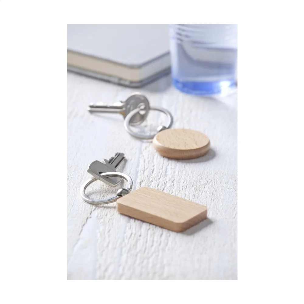 WoodKey Rectangle sleutelhanger productfoto 2 - Hidalgo-werbeartikel WoodKey Rectangle sleutelhanger — productfoto 2