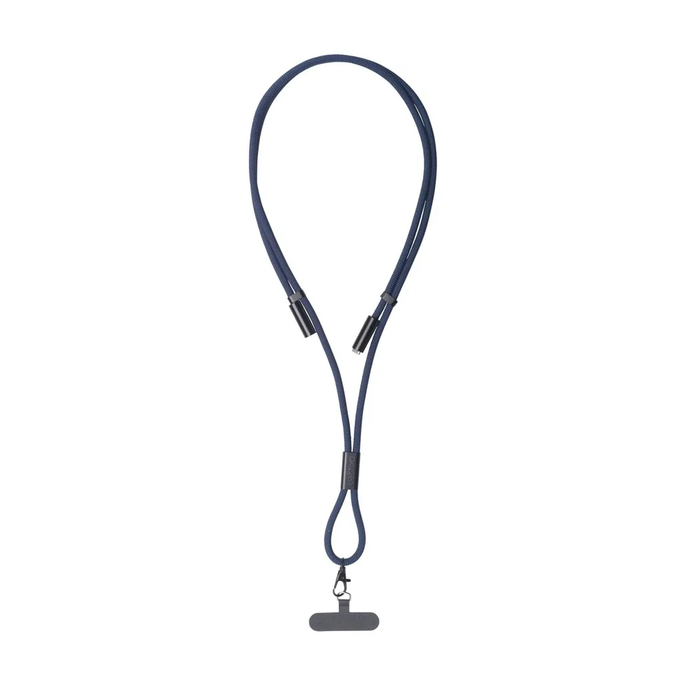 Lanyard 2-in-1 GRS RPET Load Sync USB Cable navy ± pms 289c - Hidalgo-werbeartikel Lanyard 2-in-1 GRS RPET Load & Sync USB Cable, navy (± pms 289c)