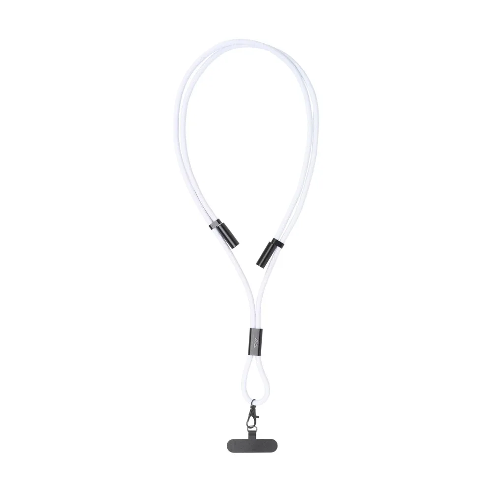 Lanyard 2-in-1 GRS RPET Load Sync USB Cable wit - Hidalgo-werbeartikel Lanyard 2-in-1 GRS RPET Load & Sync USB Cable, wit