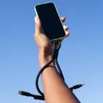 Wrist Lanyard 2-in-1 GRS RPET Load & Sync USB Cable — productfoto 2