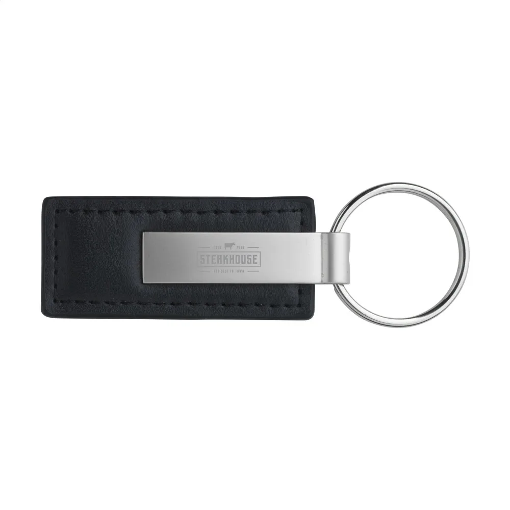 LeatherKey sleutelhanger zwart ± pms black - Hidalgo-werbeartikel LeatherKey sleutelhanger, zwart (± pms black)