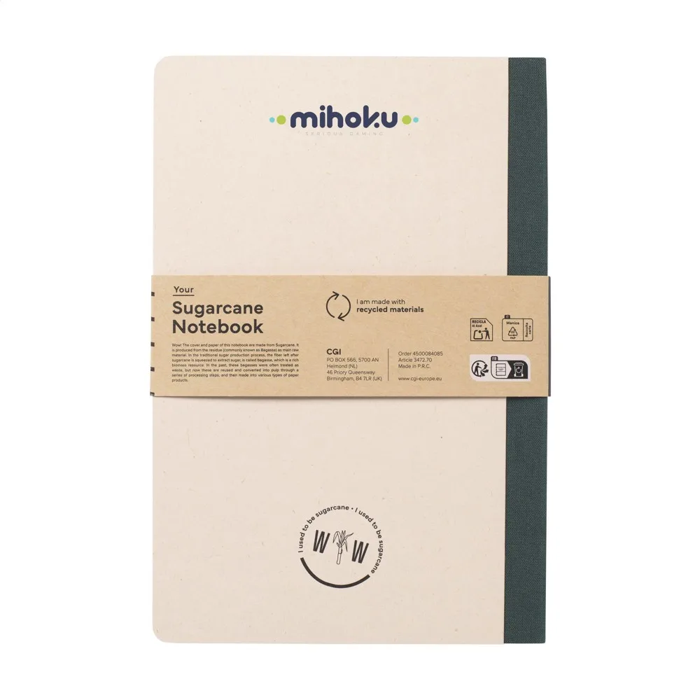 Sugarcane Notebook A5 notitieboek productfoto 6 - Hidalgo-werbeartikel Sugarcane Notebook A5 notitieboek — productfoto 6