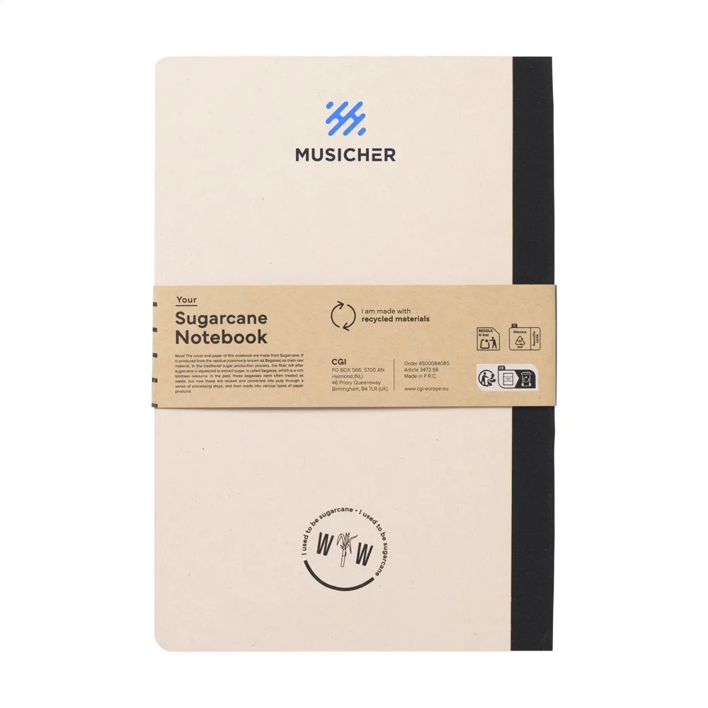Sugarcane Notebook A5 notitieboek productfoto 15 - Hidalgo-werbeartikel Sugarcane Notebook A5 notitieboek — productfoto 15