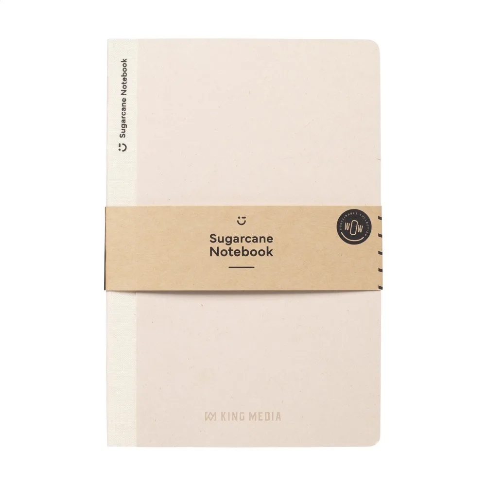 Sugarcane Notebook A5 notitieboek wit - Hidalgo-werbeartikel Sugarcane Notebook A5 notitieboek, wit