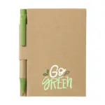 RecycleNote-S notitieboek groen ± pms 2272 - Hidalgo-werbeartikel RecycleNote-S notitieboek, groen (± pms 2272)