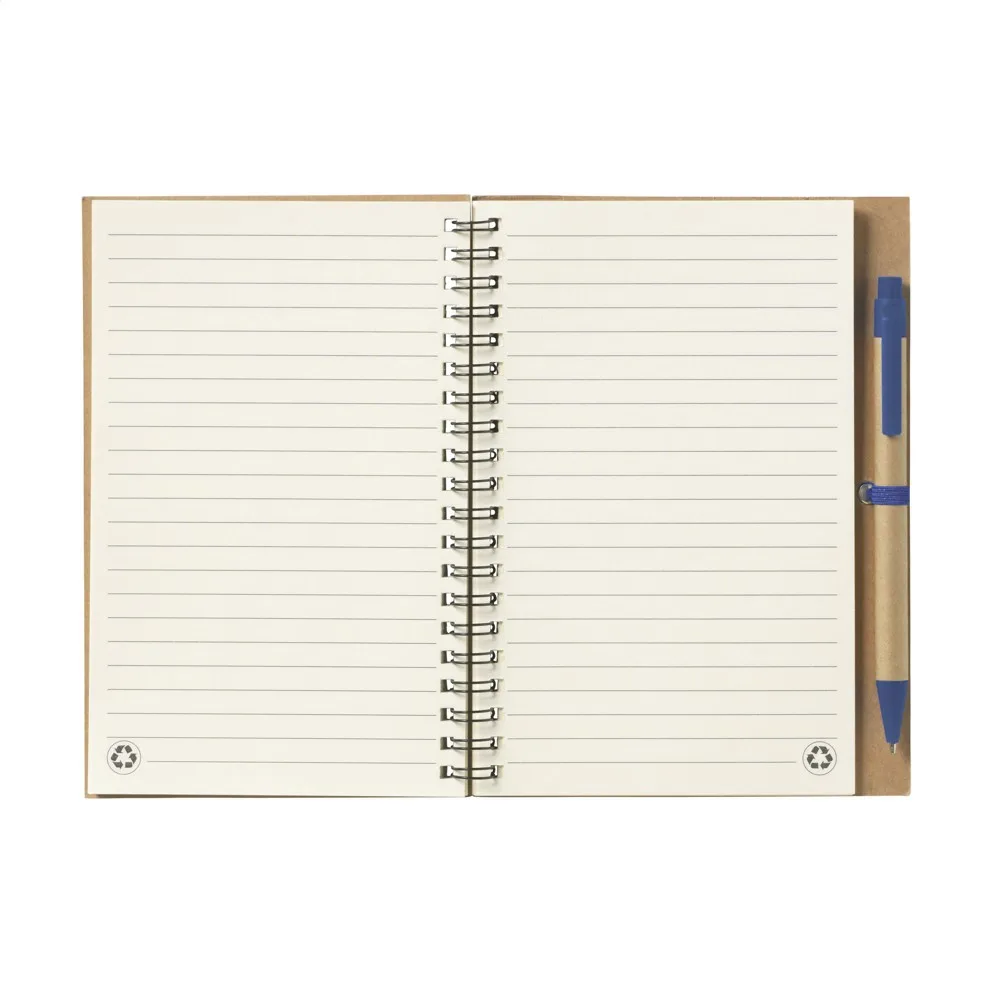 Notizbuch bedrucken RecycleNote-L Wire-O Recycling Stift L — Produktfoto 13