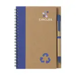 Notizbuch bedrucken RecycleNote-L Wire-O Recycling Stift L
