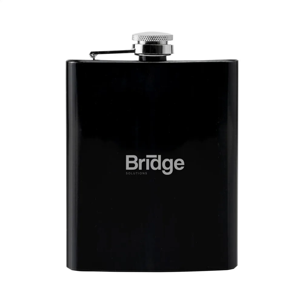 HipFlask 200 ml heupfles zwart ± pms black - Hidalgo-werbeartikel HipFlask 200 ml heupfles, zwart (± pms black)