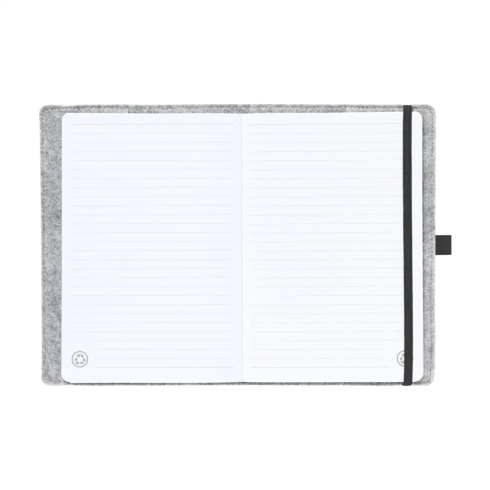 Felty GRS RPET Notebook A5 notitieboek productfoto 4 - Hidalgo-werbeartikel Felty GRS RPET Notebook A5 notitieboek — productfoto 4