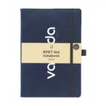 Felty GRS RPET Notebook A5 notitieboek donkerblauw - Hidalgo-werbeartikel Felty GRS RPET Notebook A5 notitieboek, donkerblauw
