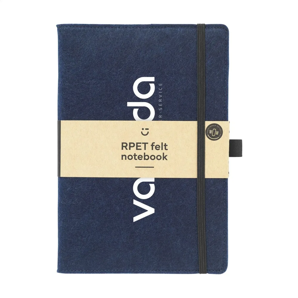 Felty GRS RPET Notebook A5 notitieboek donkerblauw - Hidalgo-werbeartikel Felty GRS RPET Notebook A5 notitieboek, donkerblauw