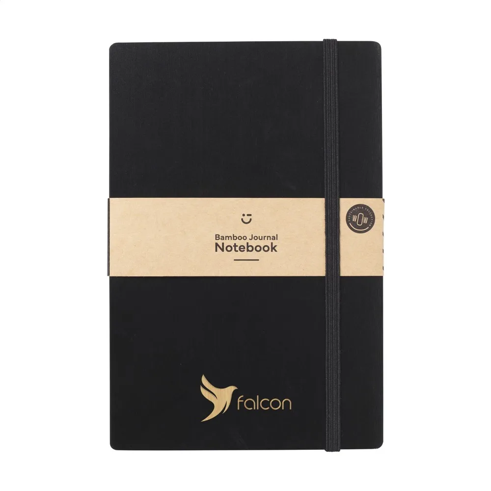 Bamboo Journal Naked Spine Notebook Black A5 notitieboek
