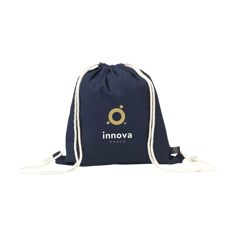 PromoColour GRS Recycled Cotton Backpack 150 gm² productfoto 2 - Hidalgo-werbeartikel PromoColour GRS Recycled Cotton Backpack (150 g/m²) — productfoto 2