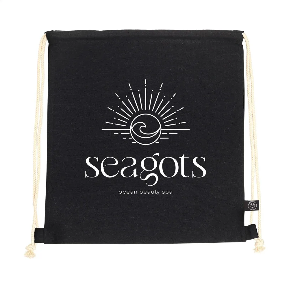 PromoColour GRS Recycled Cotton Backpack 150 gm² productfoto 5 - Hidalgo-werbeartikel PromoColour GRS Recycled Cotton Backpack (150 g/m²) — productfoto 5