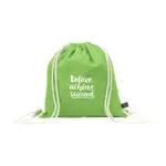 PromoColour GRS Recycled Cotton Backpack 150 gm² lichtgroen - Hidalgo-werbeartikel PromoColour GRS Recycled Cotton Backpack (150 g/m²), lichtgroen