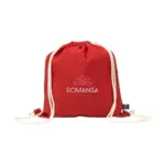 PromoColour GRS Recycled Cotton Backpack (150 g/m²), rood