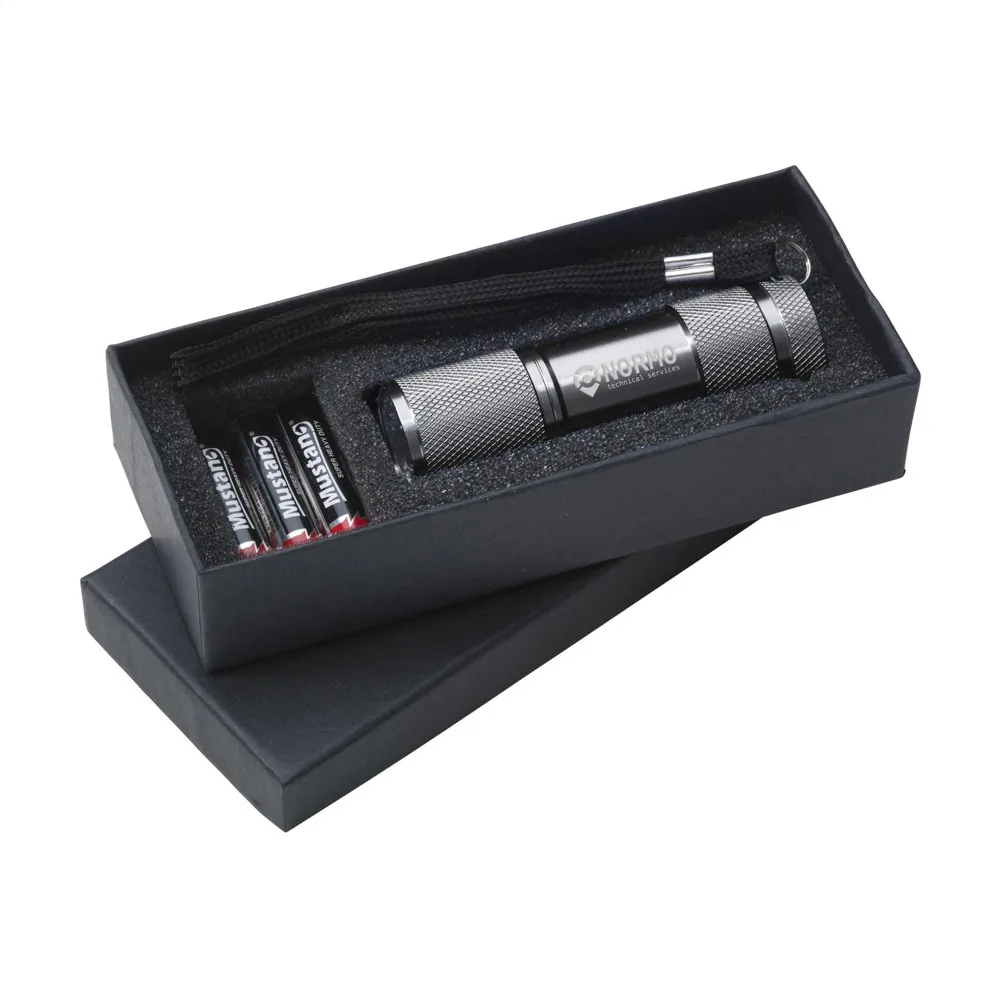 StarLED zaklamp gun metal - Hidalgo-werbeartikel StarLED zaklamp, gun metal