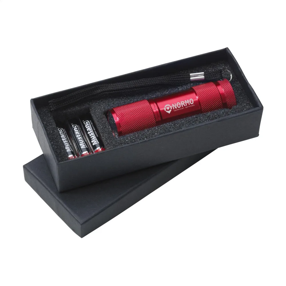 StarLED zaklamp rood ± pms 186 - Hidalgo-werbeartikel StarLED zaklamp, rood (± pms 186)