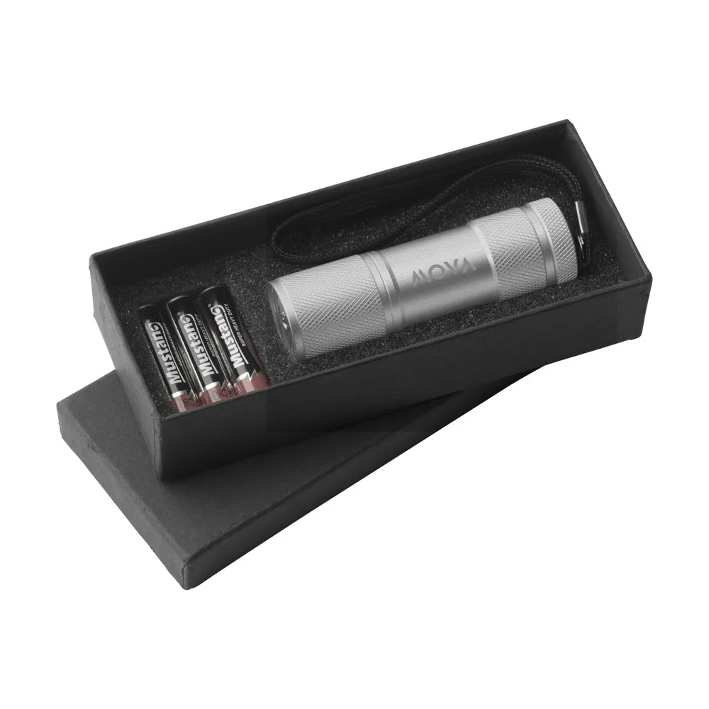 StarLED zaklamp titanium ± pms 10370c - Hidalgo-werbeartikel StarLED zaklamp, titanium (± pms 10370c)