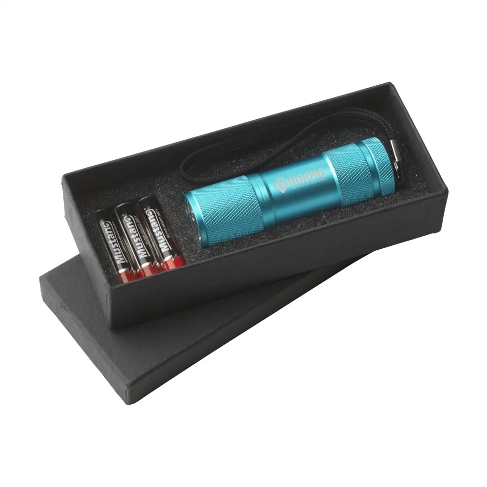 StarLED zaklamp turquoise ± pms 306 - Hidalgo-werbeartikel StarLED zaklamp, turquoise (± pms 306)