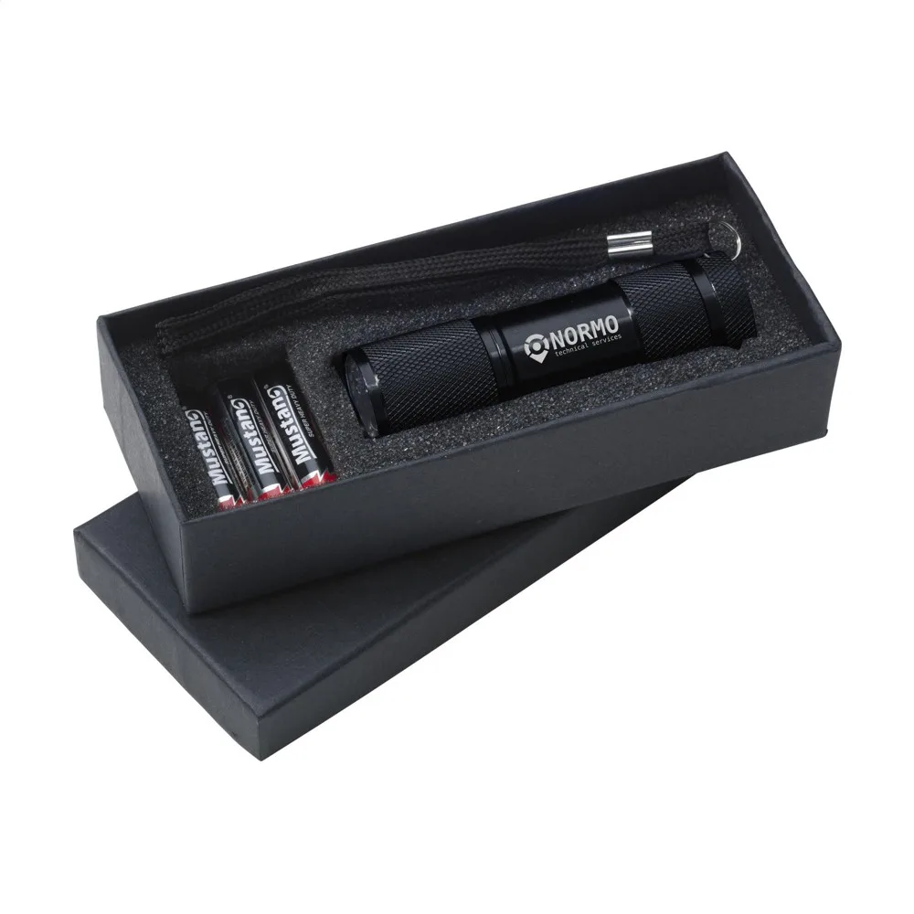 StarLED zaklamp zwart ± pms black - Hidalgo-werbeartikel StarLED zaklamp, zwart (± pms black)