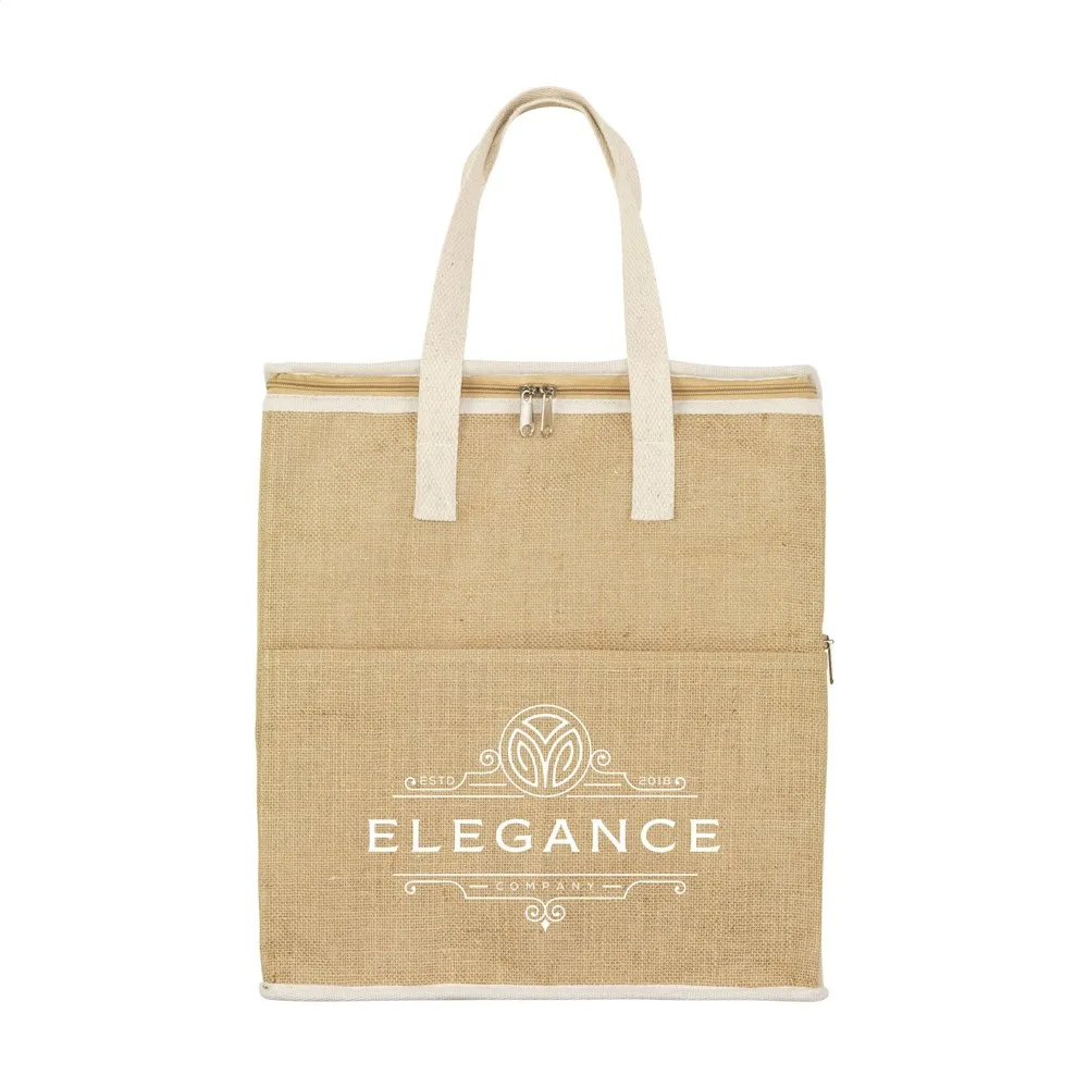 Kühltasche Mumbai XL bedrucken Jute isoliert 24 Liter — Produktfoto 4