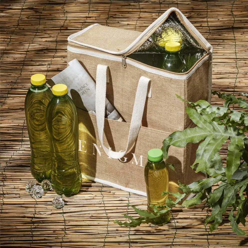 Kühltasche Mumbai XL bedrucken Jute isoliert 24 Liter — Produktfoto 7