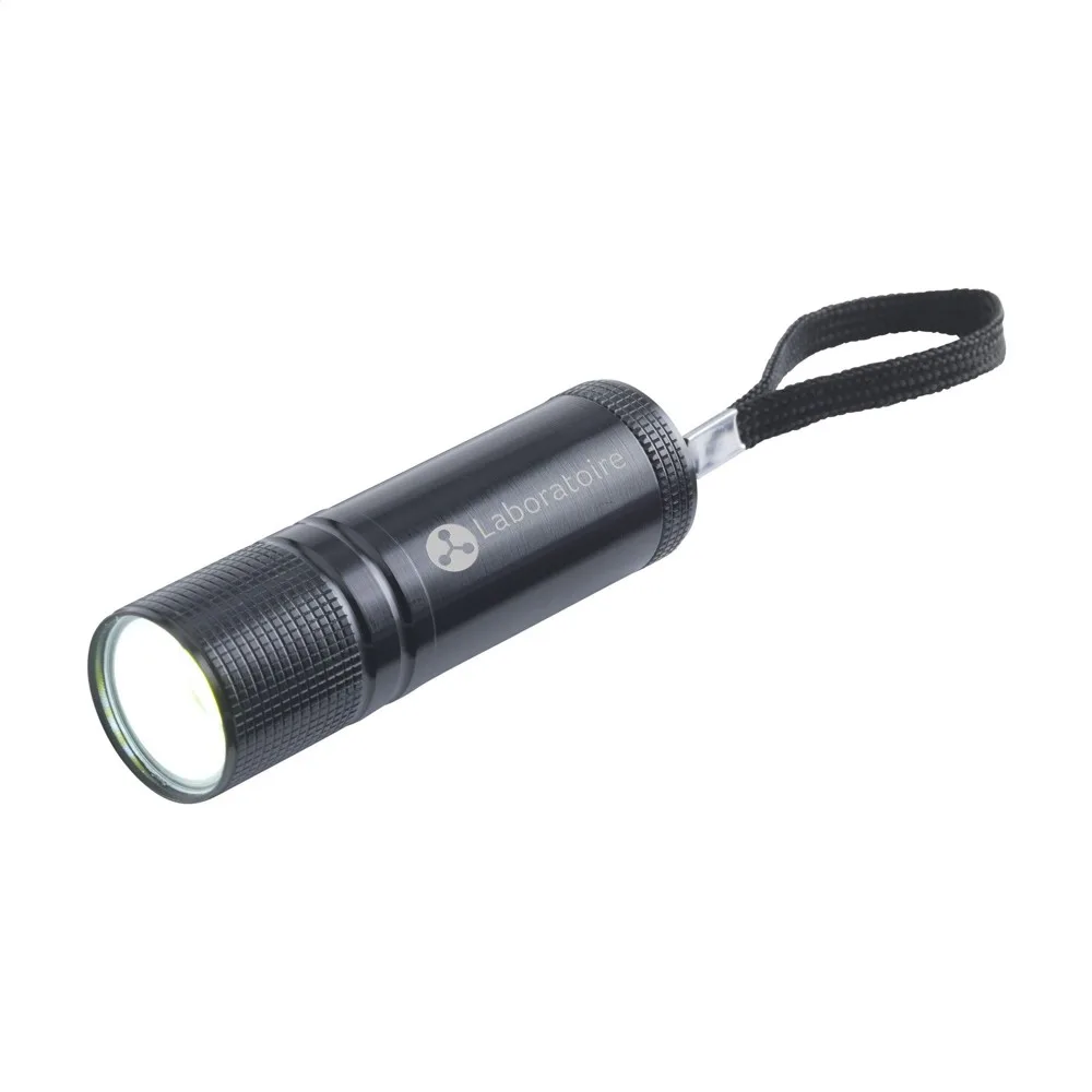 StarLED COB zaklamp zwart ± pms black - Hidalgo-werbeartikel StarLED COB zaklamp, zwart (± pms black)
