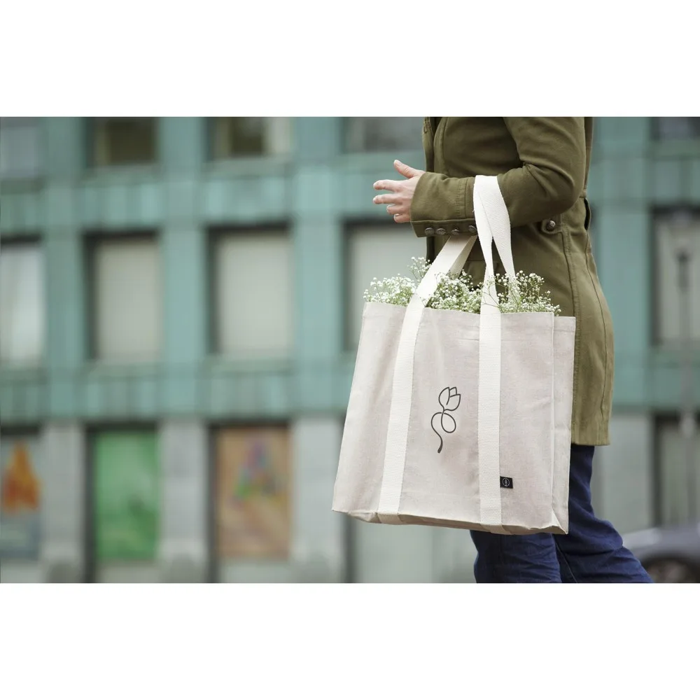 Line GRS Recycled Shopper Bag 210 gm² productfoto 2 - Hidalgo-werbeartikel Line GRS Recycled Shopper Bag (210 g/m²) — productfoto 2