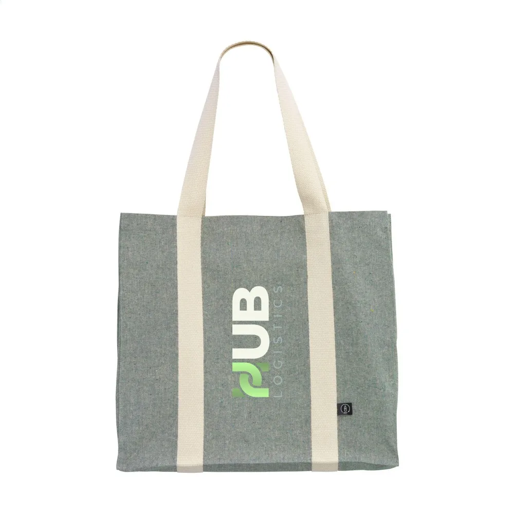 Line GRS Recycled Shopper Bag 210 gm² groen - Hidalgo-werbeartikel Line GRS Recycled Shopper Bag (210 g/m²), groen