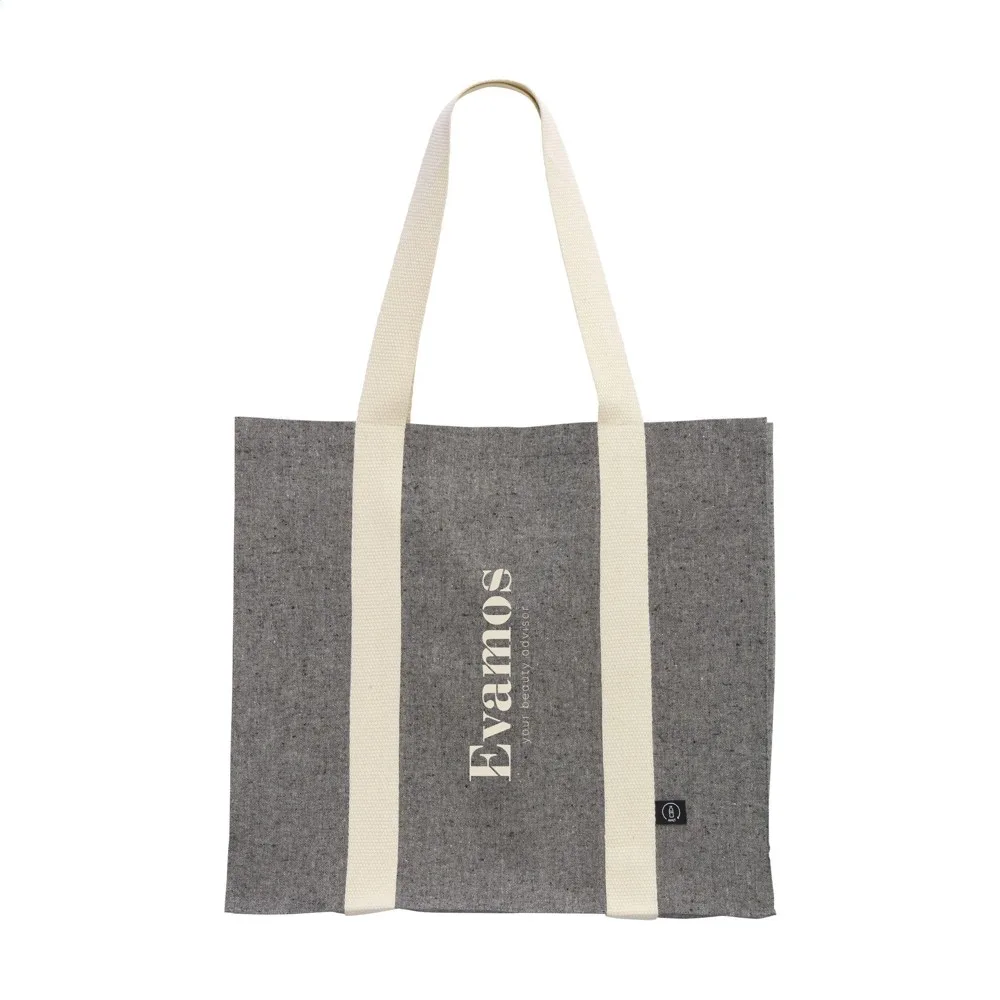 Line GRS Recycled Shopper Bag 210 gm² zwart - Hidalgo-werbeartikel Line GRS Recycled Shopper Bag (210 g/m²), zwart