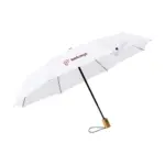 Michigan opvouwbare RCS RPET paraplu 21 inch, wit