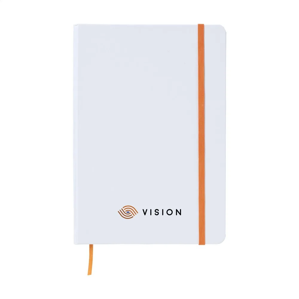 Notizbuch bedrucken WhiteNote liniert FSC Hardcover A5 — Produktfoto 2