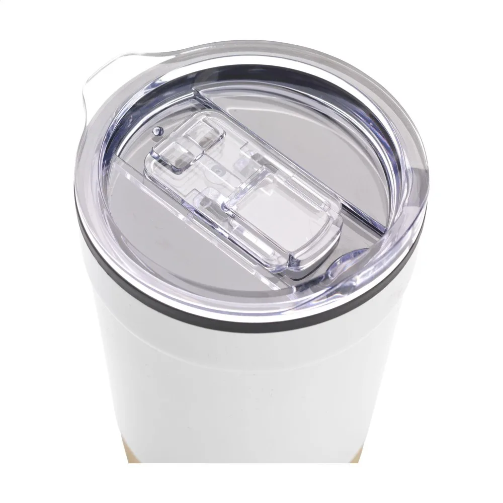 Kobe Bamboo RCS Recycled Steel 350 ml koffiebeker productfoto 4 - Hidalgo-werbeartikel Kobe Bamboo RCS Recycled Steel 350 ml koffiebeker — productfoto 4