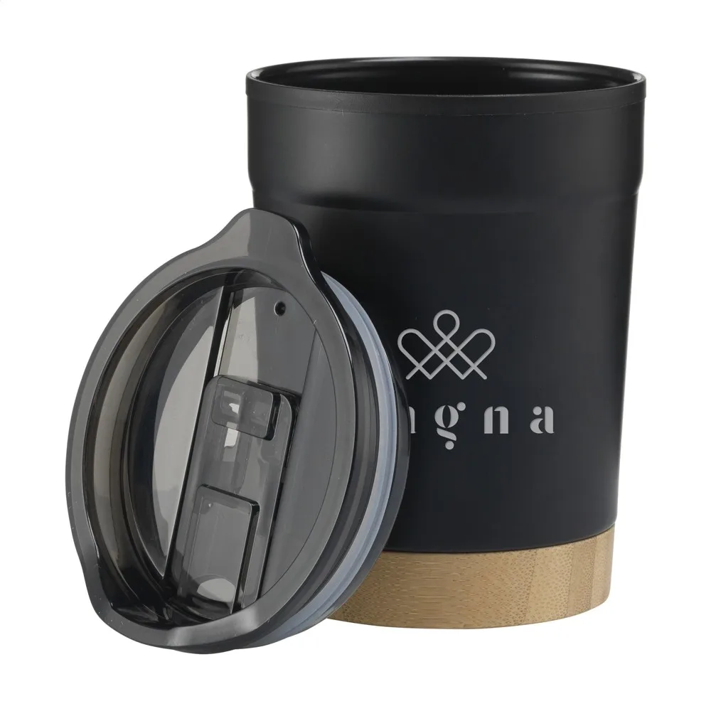 Kobe Bamboo RCS Recycled Steel 350 ml koffiebeker productfoto 11 - Hidalgo-werbeartikel Kobe Bamboo RCS Recycled Steel 350 ml koffiebeker — productfoto 11