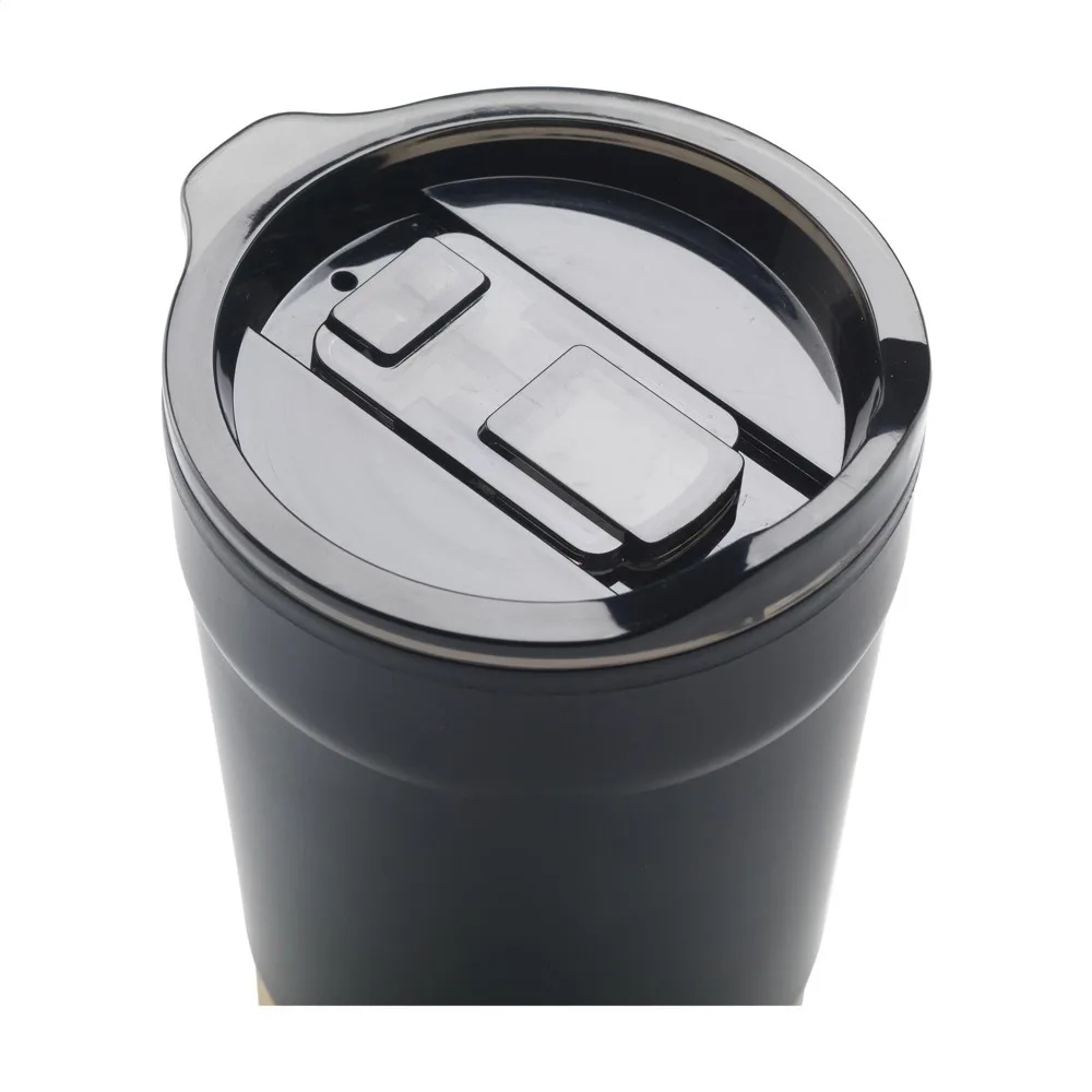 Kobe Bamboo RCS Recycled Steel 350 ml koffiebeker productfoto 13 - Hidalgo-werbeartikel Kobe Bamboo RCS Recycled Steel 350 ml koffiebeker — productfoto 13
