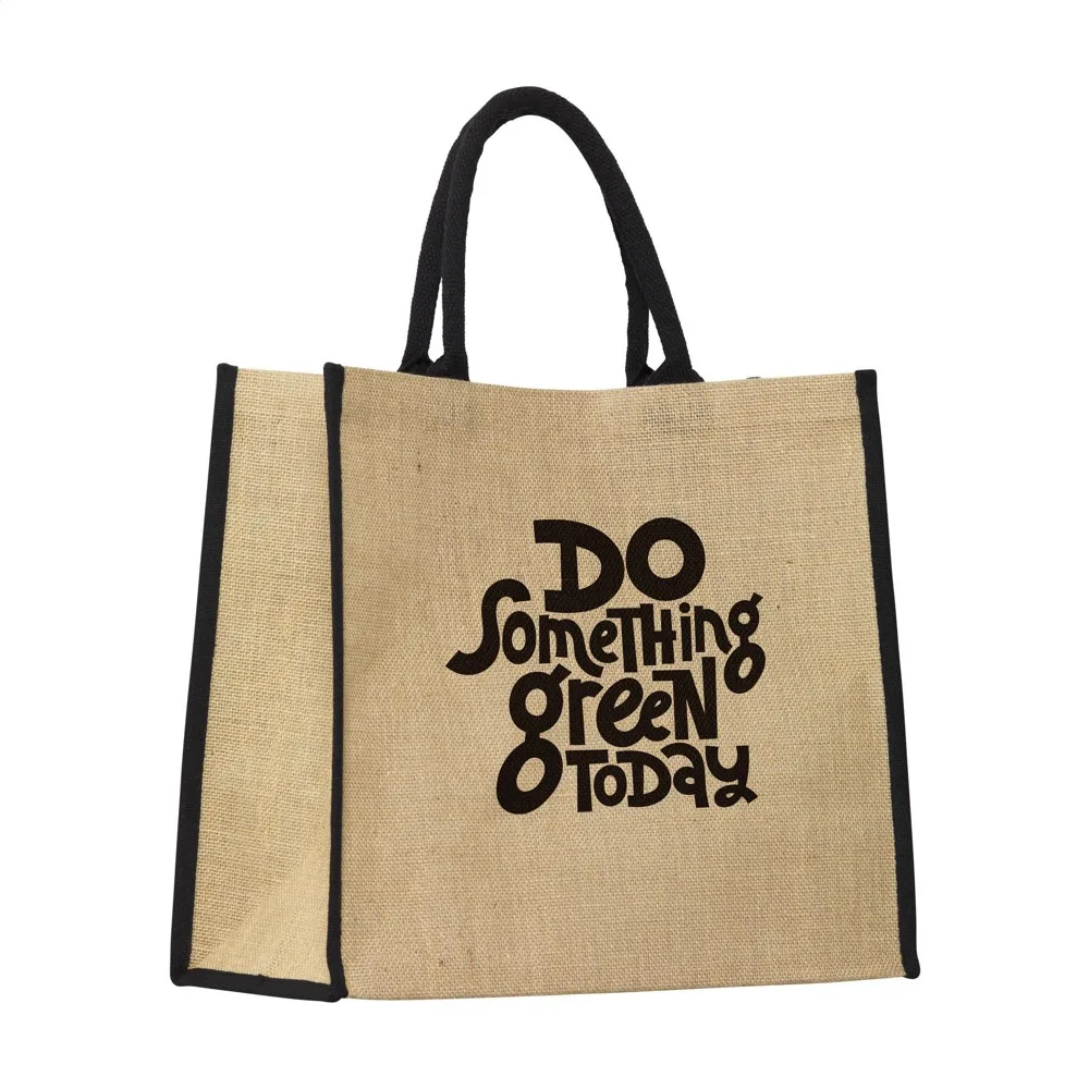 Gerano Jute Shopper winkeltas zwart - Hidalgo-werbeartikel Gerano Jute Shopper winkeltas, zwart