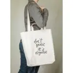 Organic Cotton Canvas Tote Bag Natural (280 g/m²) tas — productfoto 2