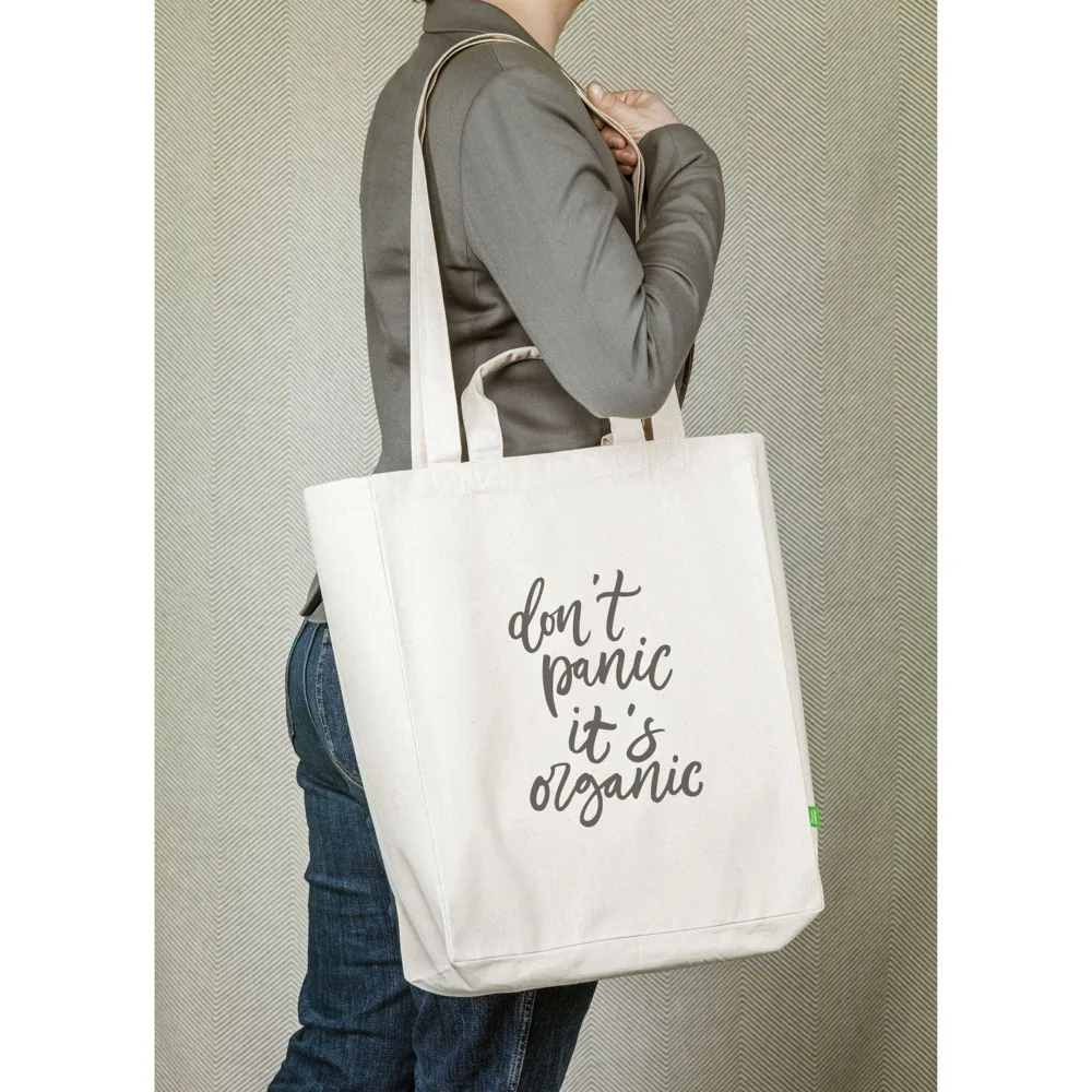 Organic Cotton Canvas Tote Bag Natural 280 gm² tas productfoto 2 - Katoenendraagtassen Organic Cotton Canvas Tote Bag Natural (280 g/m²) tas — productfoto 2