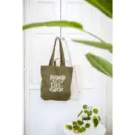 Organic Cotton Canvas Tote Bag Natural (280 g/m²) tas — productfoto 4