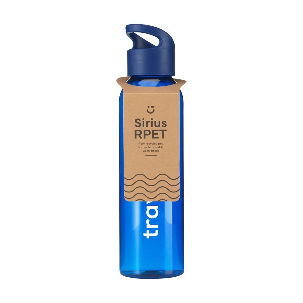 Sirius RCS RPET 650 ml blauwblauw ± pms 2748c - Bidons & Shakers Sirius RCS RPET 650 ml, blauw/blauw (± pms 2748c)