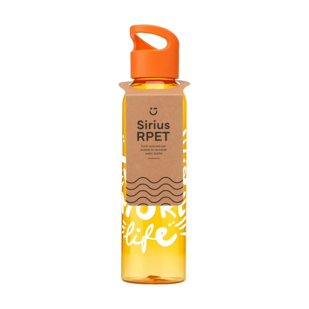 Sirius RCS RPET 650 ml oranje ± pms 2018 - Bidons & Shakers Sirius RCS RPET 650 ml, oranje (± pms 2018)