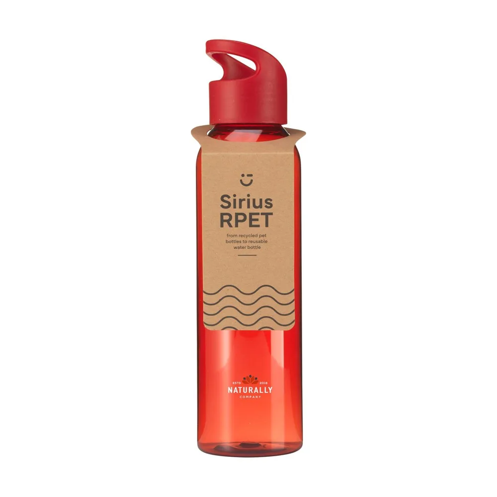 Sirius RCS RPET 650 ml roodrood ± pms 200c - Bidons & Shakers Sirius RCS RPET 650 ml, rood/rood (± pms 200c)